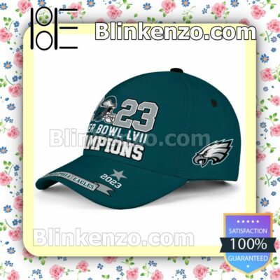 2023 Super Bowl LVII Champions Philadelphia Eagles Adjustable Hat a