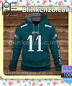 A. J. Brown 11 Beat The Chiefs Go Birds Philadelphia Eagles Pullover Hoodie Jacket a
