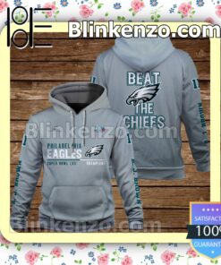 A. J. Brown 11 Beat The Chiefs Philadelphia Eagles Pullover Hoodie Jacket