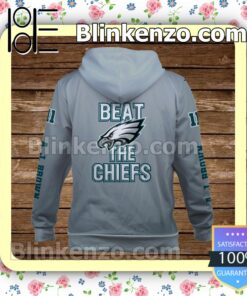 A. J. Brown 11 Beat The Chiefs Philadelphia Eagles Pullover Hoodie Jacket b