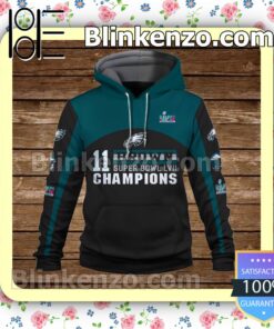 A. J. Brown 11 Super Bowl Champions Philadelphia Eagles Pullover Hoodie Jacket a