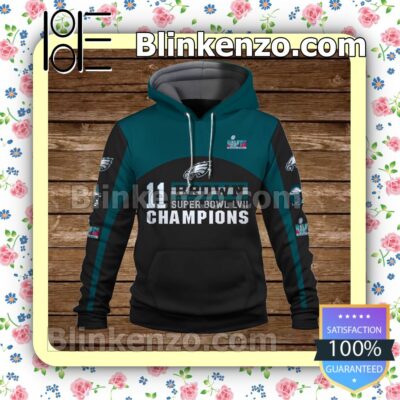 A. J. Brown 11 Super Bowl Champions Philadelphia Eagles Pullover Hoodie Jacket a