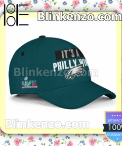A.J. Brown It Is A Philly Win Philadelphia Eagles Champions Super Bowl Adjustable Hat b