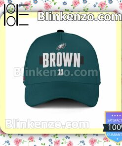 A.J. Brown Number 11 Super Bowl LVII Philadelphia Eagles Adjustable Hat