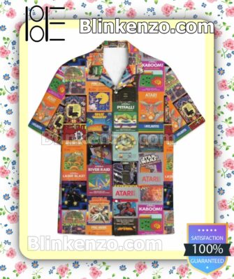 Atari 2600 Game Box Cover Men Casual Shirt