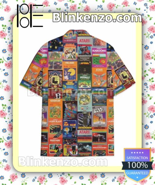 Atari 2600 Game Box Cover Men Casual Shirt a