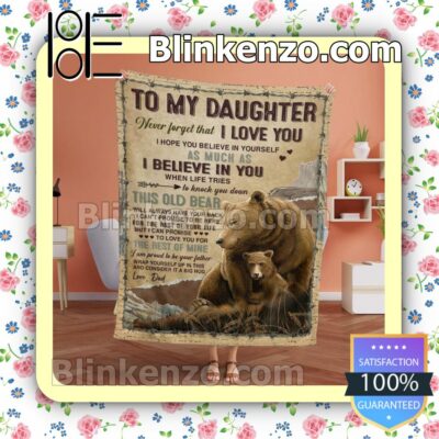 Buy In US Bears To My Daughter I Believe In You Quilted Blanket