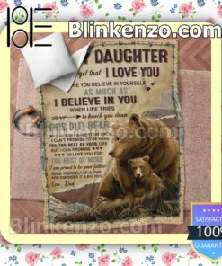 Amazon Bears To My Daughter I Believe In You Quilted Blanket