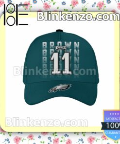 Brown 11 Super Bowl Champion Philadelphia Eagles Adjustable Hat