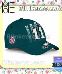 Brown 11 Super Bowl Champion Philadelphia Eagles Adjustable Hat a