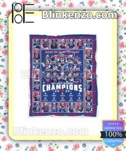 Buffalo Bills Back To Back To Back Afc East Division Champions 2022 NFL Quilted Blanket a