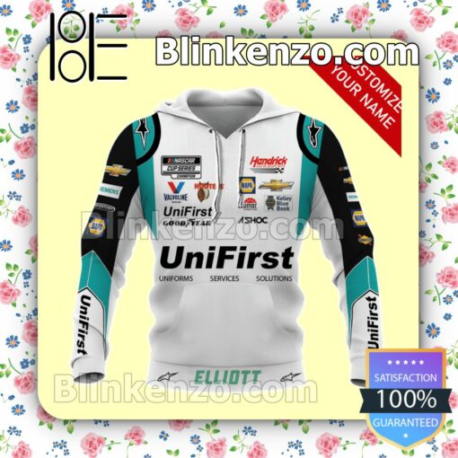 Car Racing Unifirst Turquoise Pullover Hoodie Jacket And Joggers