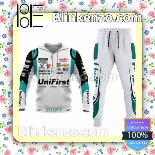 Car Racing Unifirst Turquoise Pullover Hoodie Jacket And Joggers a