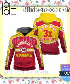 Chiefs 3X Super Bowl Champions Kansas City Chiefs Pullover Hoodie Jacket