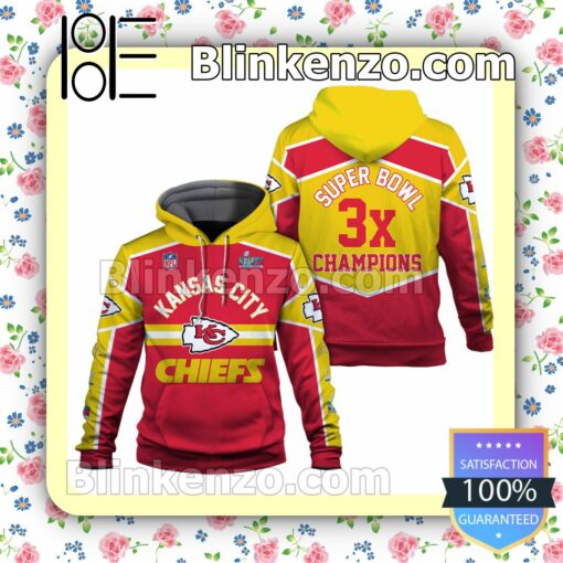 Chiefs 3X Super Bowl Champions Kansas City Chiefs Pullover Hoodie Jacket