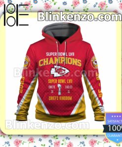Chiefs Defeat Mahomes Super Bowl 3X Champions Undefeated Kansas City Chiefs Pullover Hoodie Jacket a