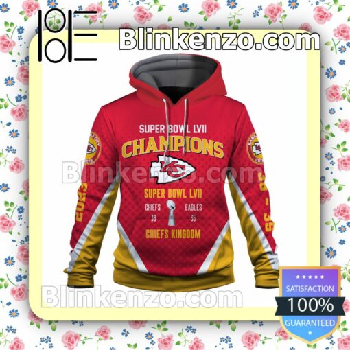 Chiefs Defeat Mahomes Super Bowl 3X Champions Undefeated Kansas City Chiefs Pullover Hoodie Jacket a