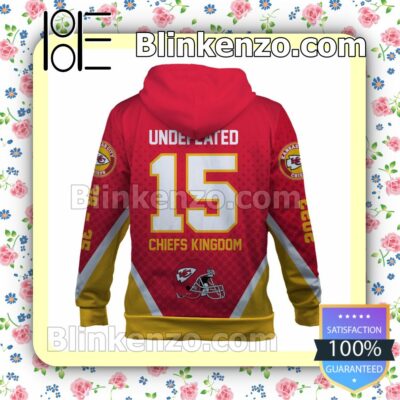 Chiefs Defeat Mahomes Super Bowl 3X Champions Undefeated Kansas City Chiefs Pullover Hoodie Jacket b