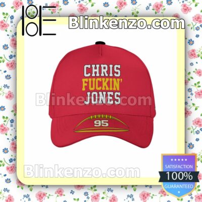 Chris Fuckin Jones 95 Kansas City Chiefs Adjustable Hat
