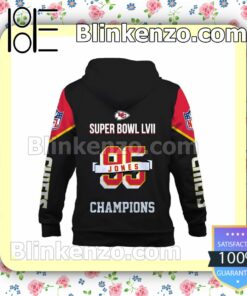 Chris Jones 95 2023 Super Bowl Champions Kansas City Chiefs Pullover Hoodie Jacket b