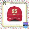 Chris Jones 95 Kansas City Chiefs 2023 Super Bowl LVII Adjustable Hat