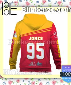 Chris Jones 95 Kansas City Chiefs AFC Champions Pullover Hoodie Jacket b