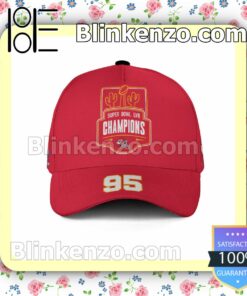 Chris Jones 95 Super Bowl LVII 2023 Champions NFL Kansas City Chiefs Adjustable Hat