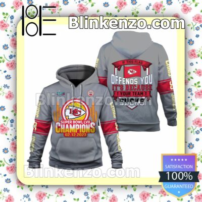 Chris Jones If This Flag Offends You It Is Because Your Team Sucks Kansas City Chiefs Pullover Hoodie Jacket