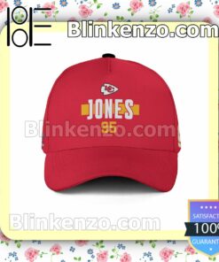 Chris Jones Number 95 Super Bowl LVII Kansas City Chiefs Adjustable Hat