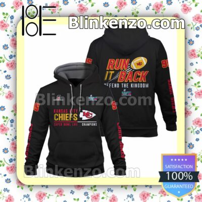 Chris Jones Run It Back Defend The Kingdom Kansas City Chiefs Pullover Hoodie Jacket