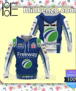 Daniel Suárez Car Racing Freeway Insurance Blue Pullover Hoodie Jacket