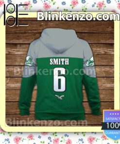 DeVonta Smith 6 Eagles 2023 Champions Philadelphia Eagles Pullover Hoodie Jacket b