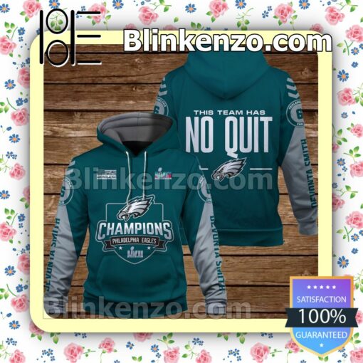 DeVonta Smith 6 This Team Has No Quit Philadelphia Eagles Pullover Hoodie Jacket