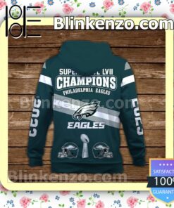 Eagles 2023 Super Bowl Champions Philadelphia Eagles Pullover Hoodie Jacket b