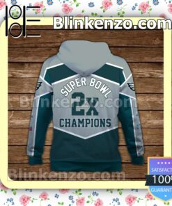 Eagles 2X Super Bowl Champions Philadelphia Eagles Pullover Hoodie Jacket b