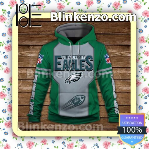 Eagles Champions Green Color Philadelphia Eagles Pullover Hoodie Jacket a