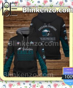 Eagles Two Time Super Bowl Champions Philadelphia Eagles Pullover Hoodie Jacket