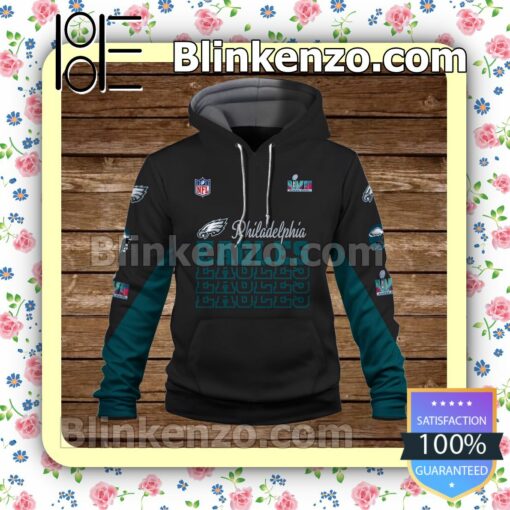 Eagles Two Time Super Bowl Champions Philadelphia Eagles Pullover Hoodie Jacket a