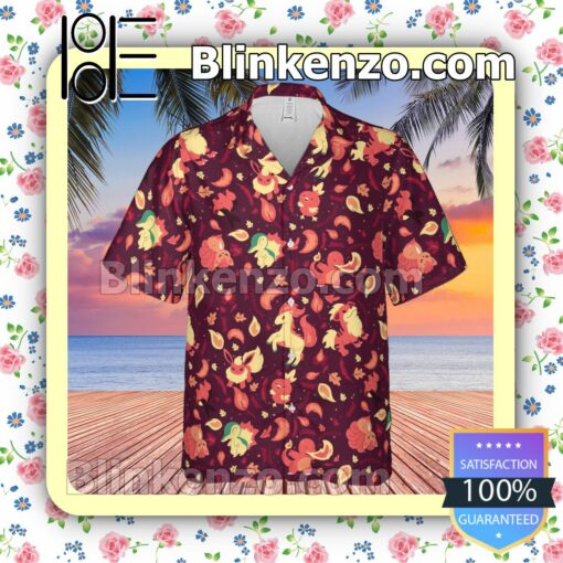 Fire Pokemon Hawaii Short Sleeve Shirt a