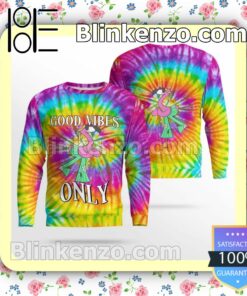 Us Store Flamingo Good Vibes Only Tie Dye Jacket Polo Shirt