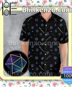 Galaxy In Dice Dungeons And Dragons Hawaii Short Sleeve Shirt