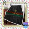 Gucci Museo Logo Black Luxury Brands Blanket