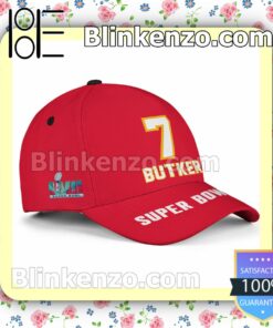Harrison Butker 7 Kansas City Chiefs 2023 Super Bowl LVII Adjustable Hat a