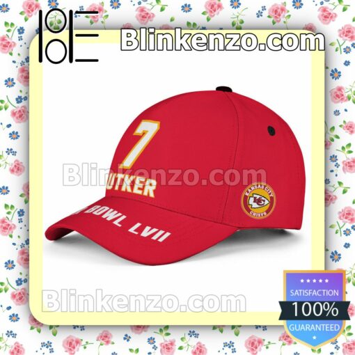 Harrison Butker 7 Kansas City Chiefs 2023 Super Bowl LVII Adjustable Hat b