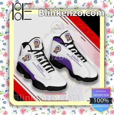 Haskell Indian Nations University Logo Nike Running Sneakers a