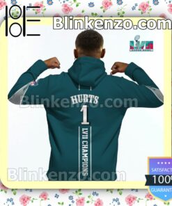 Hurts LVII Champions Eagles Team Philadelphia Eagles Pullover Hoodie Jacket b