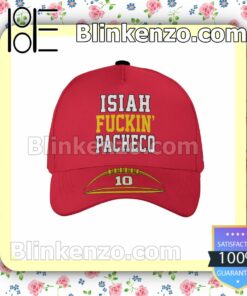 Isiah Fuckin Pacheco 10 Kansas City Chiefs Adjustable Hat