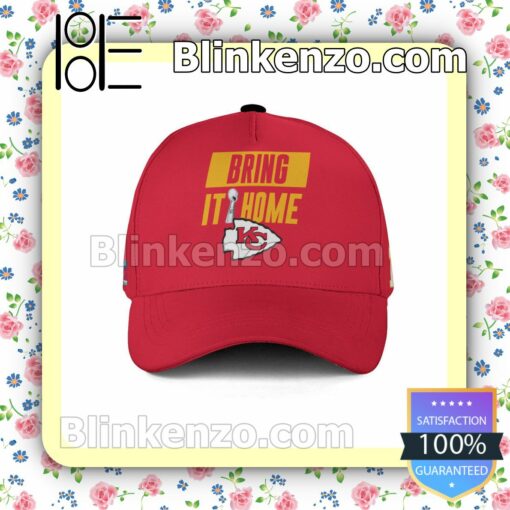 Isiah Pacheco 10 Bring It Home Super Bowl LVII 2023 NFL Kansas City Chiefs Adjustable Hat b