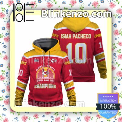 Isiah Pacheco 10 Chiefs Team Kansas City Chiefs Pullover Hoodie Jacket