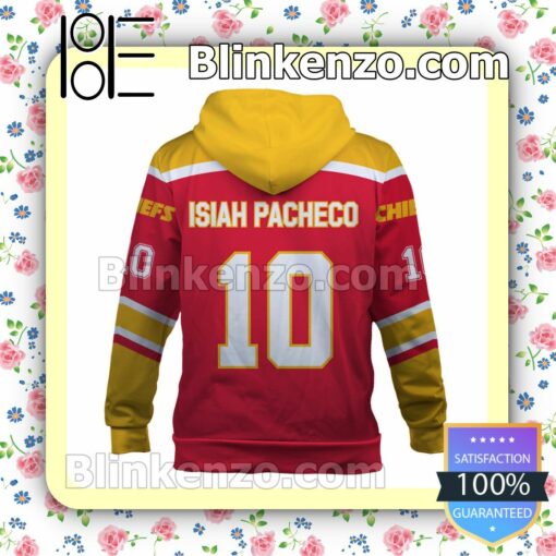 Isiah Pacheco 10 Chiefs Team Kansas City Chiefs Pullover Hoodie Jacket b